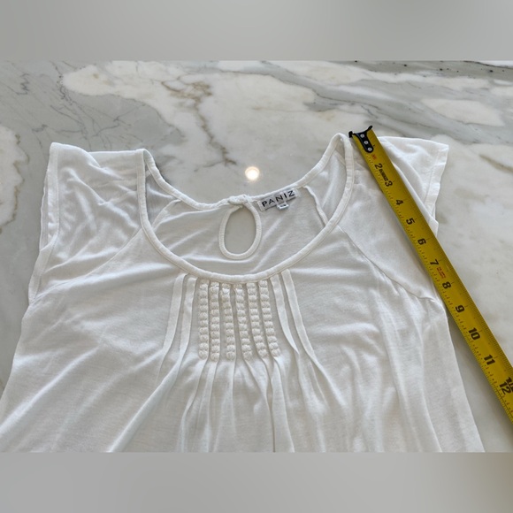 PANIZ IVORY TEE- SHIRT TOP SIZE XS NWOTS! - Picture 11 of 13